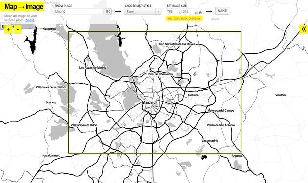 Map to Image, convierte una región del mapa a una imagen para descargar e imprimir