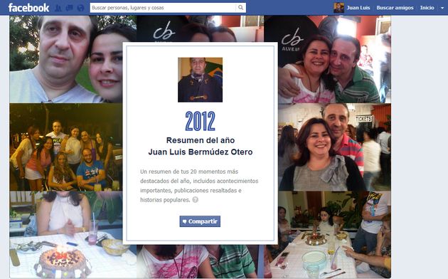 Year in review, Facebook te muestra un resumen con tus 20 momentos más importantes del 2012