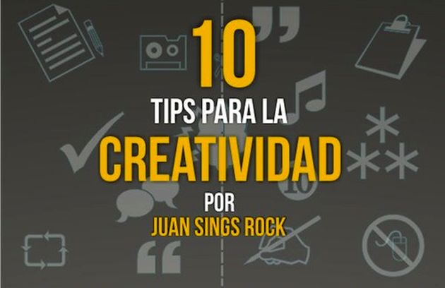 Una infografía con 10 consejos para aumentar nuestra creatividad