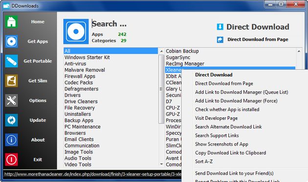 DDownloads, software con una gran colección de descargas directas y seguras para Windows