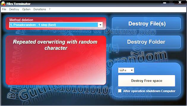 Files Terminator Free, borrado seguro e irrecuperable de tus archivos