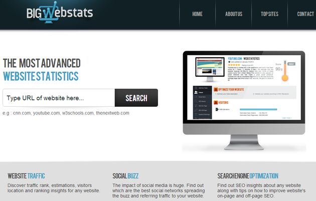 BigWebStats, análisis estadístico online y detallado sobre cualquier sitio o blog