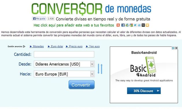 ConversordeMonedas, calcula el valor actualizado de múltiples divisas