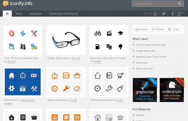 Iconify, directorio con cientos de packs de iconos gratuitos para descargar