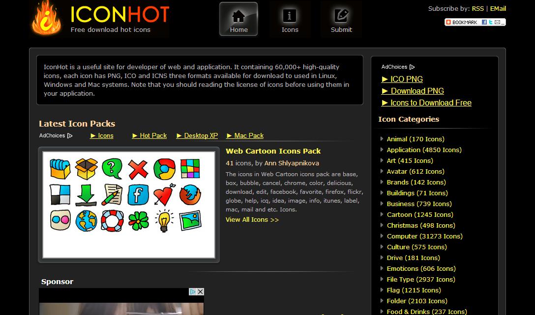 IconHot, más de 60000 iconos gratuitos para usar en tus proyectos