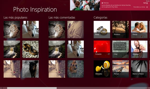 Photo Inspiration, más de 300000 fotos para fondos de Windows 8 y 8.1