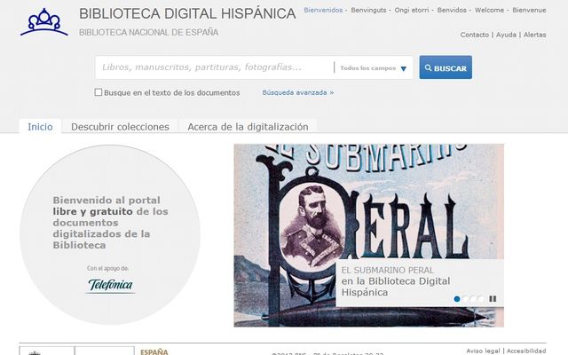 Biblioteca Digital Hispánica con miles de documentos digitalizados