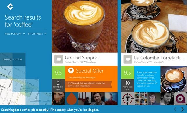 Foursquare ya cuenta con una aplicación oficial para Windows 8