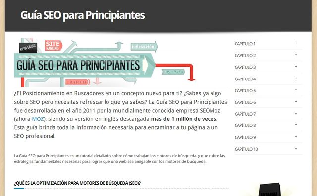 La guía SEO para principiantes de SEOMoz traducida al español