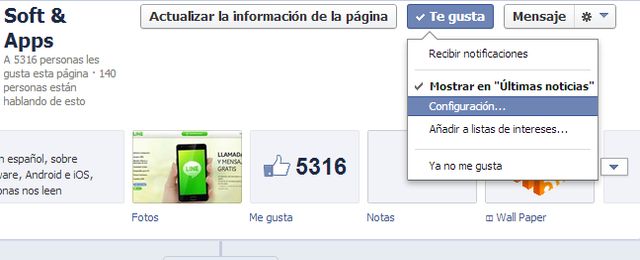 Ajustar la configuración para ver los artículos de las páginas en Facebook (tip)