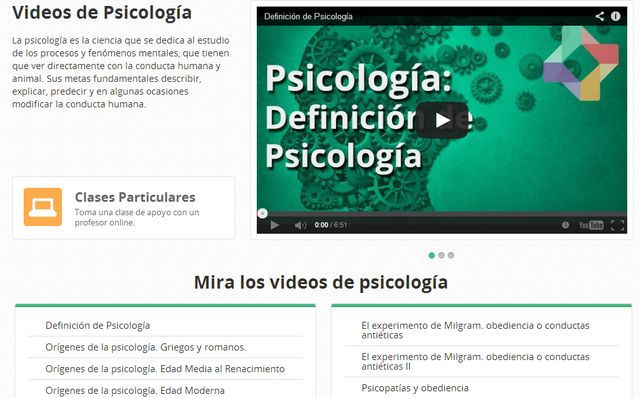 Nuevo canal de vídeos educativos sobre psicología en Educatina