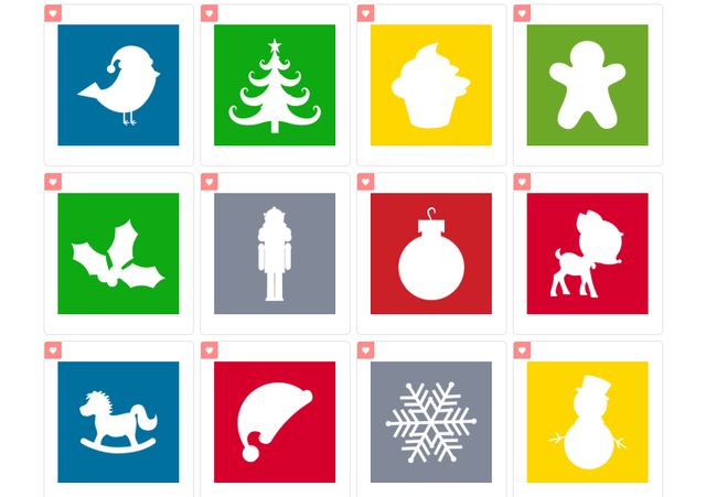 Flat Christmas Icons, iconos planos de Navidad de uso gratuito