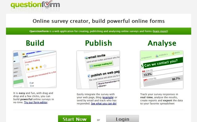 QuestionForm, crea encuestas gratis para tu web o blog