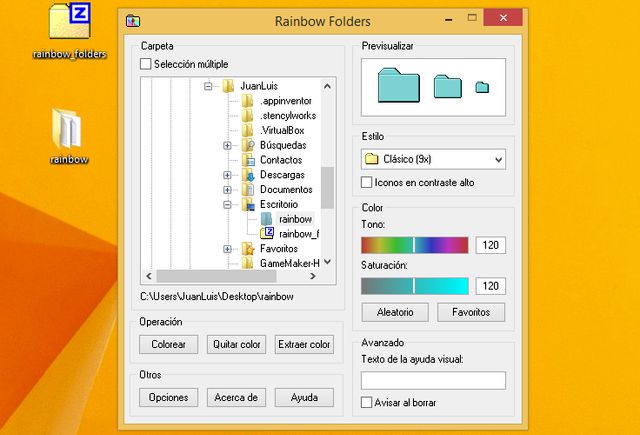 Rainbow Folders, cambia el color de tus carpetas en Windows