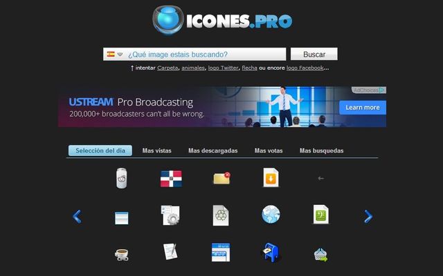 Icones, buscador de iconos con más de 20000 gráficos para descargar