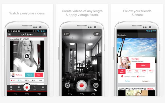 Socialcam, red social móvil similar a Instagram pero para vídeos