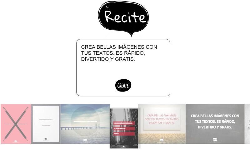 Recite: crea bellas imágenes con texto para compartir en la red