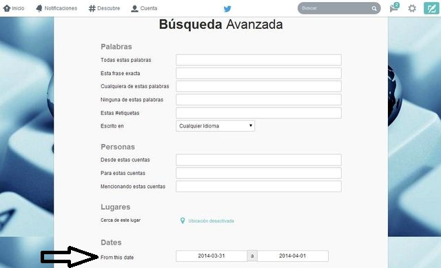 La búsqueda avanzada de Twitter ya permite buscar por fechas