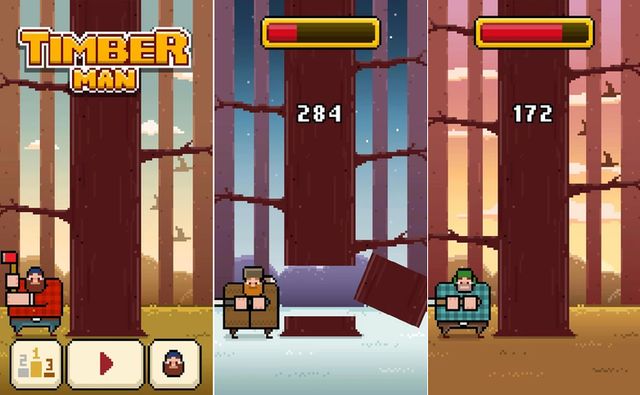 Timberman, otro sencillo juego que alcanza el éxito (Android, iOS)