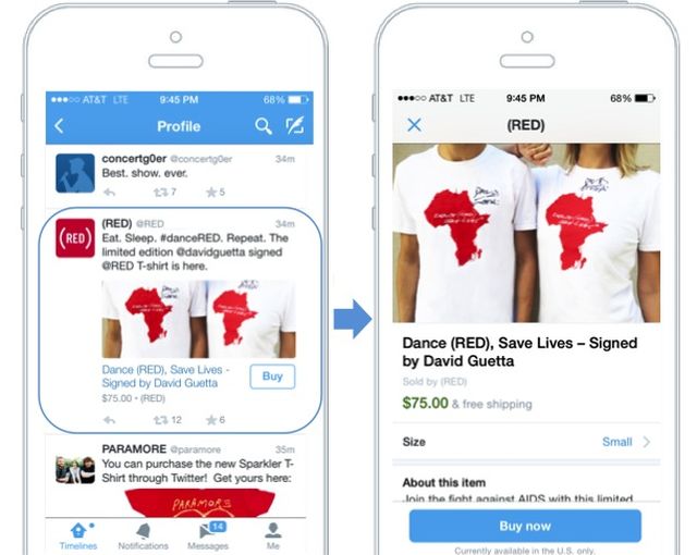 Twitter experimenta las ventas desde sus apps