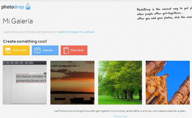 Photodrop: alternativa a Imgur para compartir imágenes