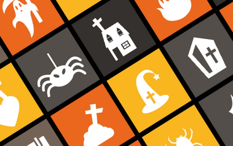 90 iconos planos para Halloween de uso gratuito