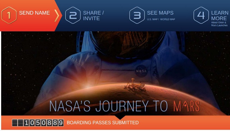 Ahora puedes enviar tu nombre a Marte gracias a la NASA
