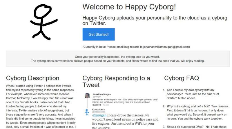 Happy Cyborg: el cyborg que adopta tu personalidad para gestionar Twitter