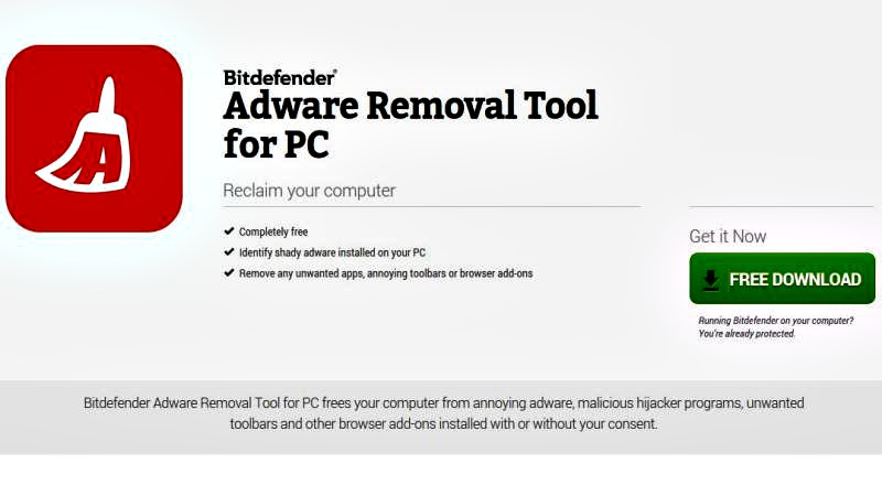 bitdefender adware removal tool for pc download.cnet