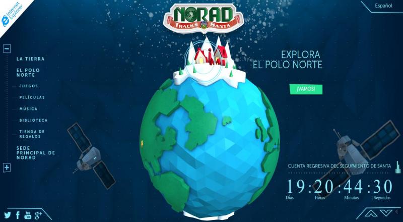 Norad Santa Tracker: Microsoft también invita a esperar a Papá Noel