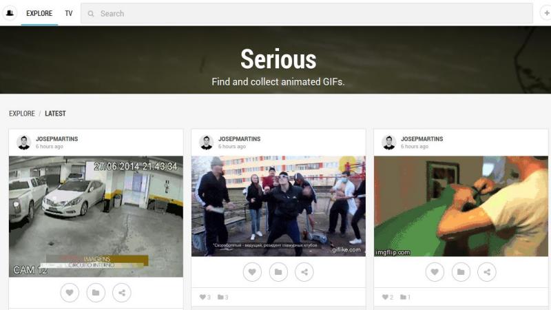 Serious: red social al estilo Pinterest para gifs animados