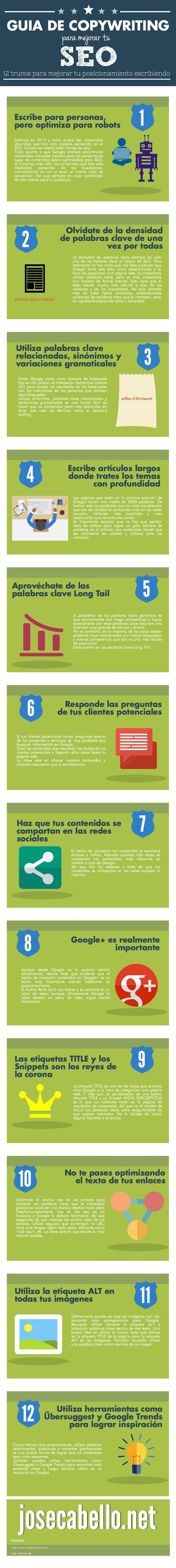 Una docena de trucos para mejorar tu SEO escribiendo (infografía)