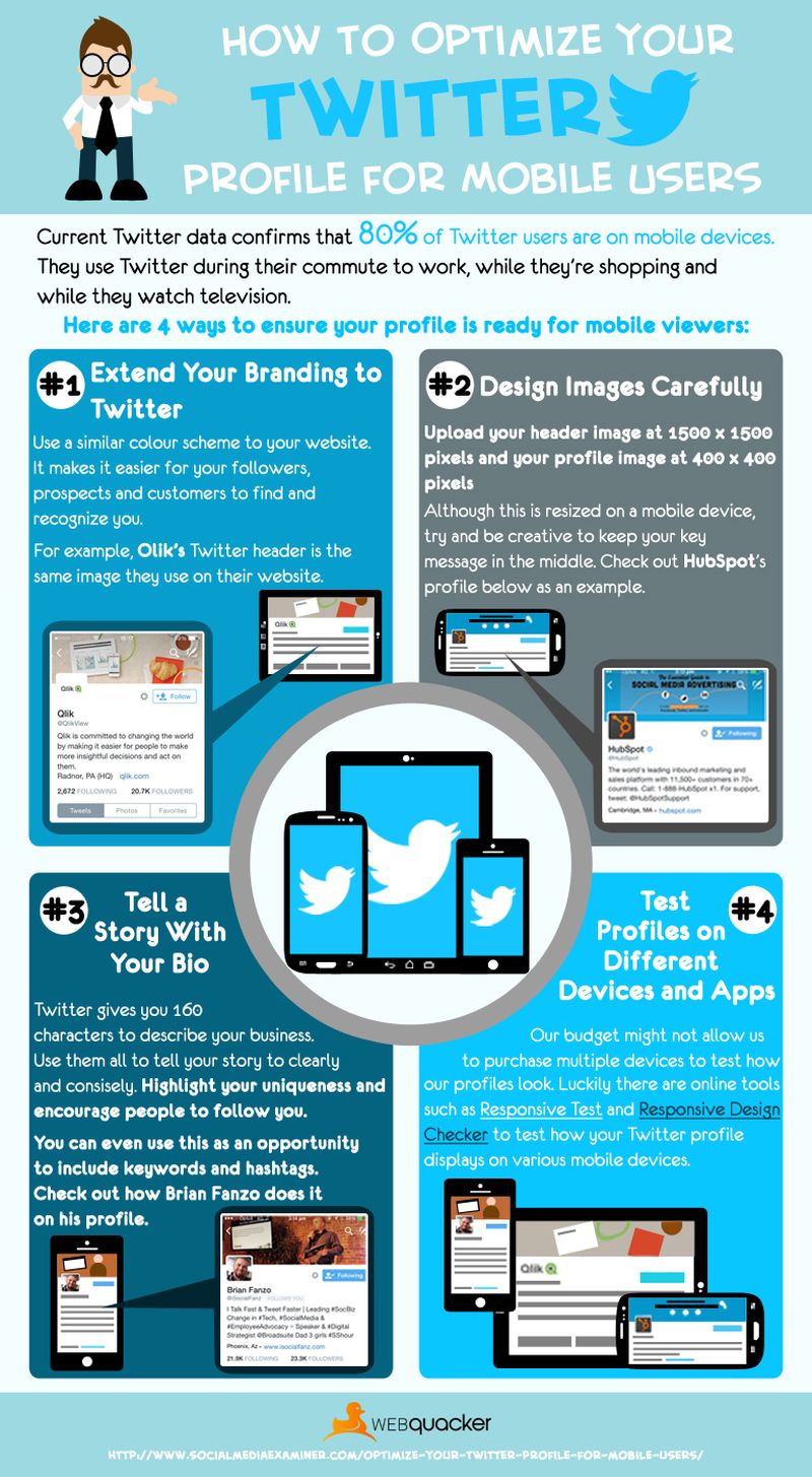 Cómo optimizar tu perfil en Twitter para los usuarios móviles (infografía)