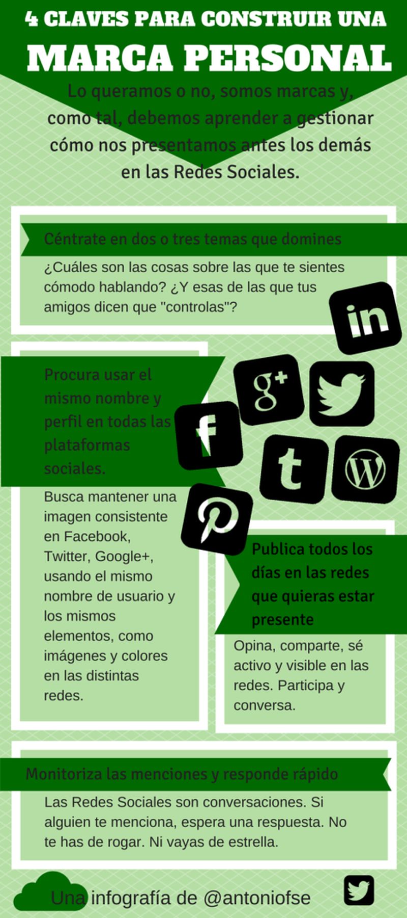 Las 4 claves para construir tu marca personal en Social Media (infografía)