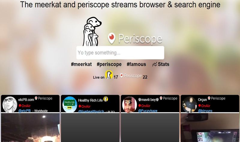 lookats: la web para ver vídeo streaming de Meerkat y Periscope