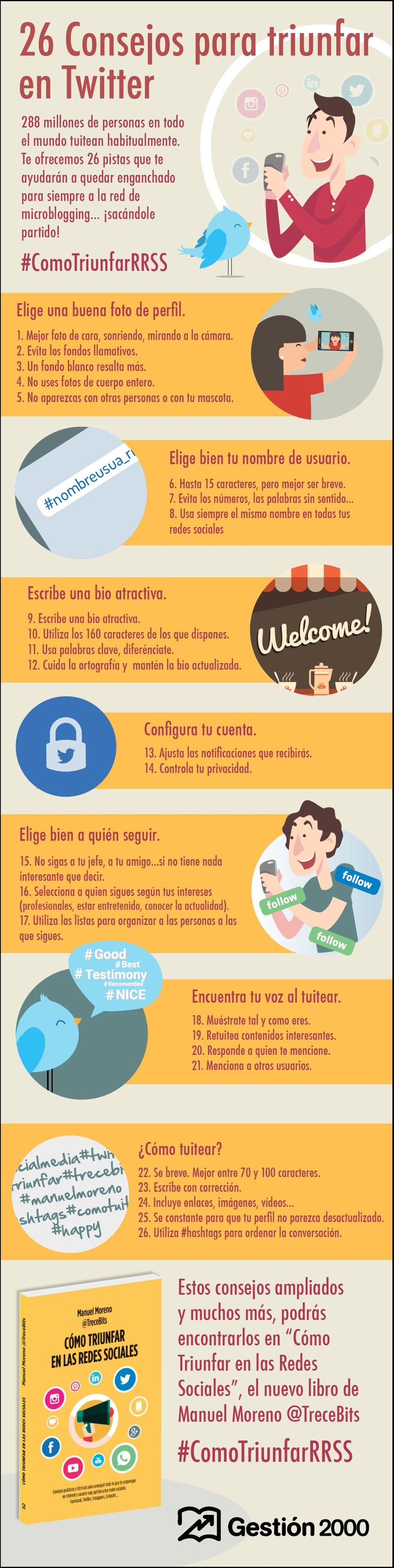 26 consejos que debes conocer para triunfar en Twitter (infografía)