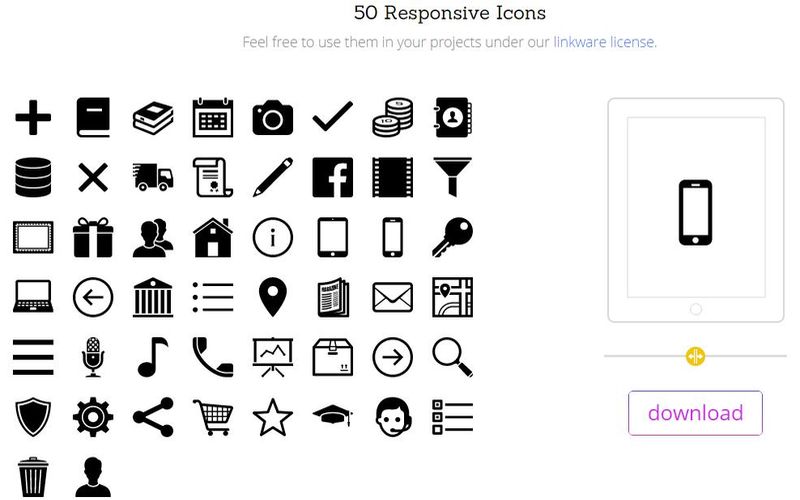 50 iconos responsive gratuitos para tus proyectos