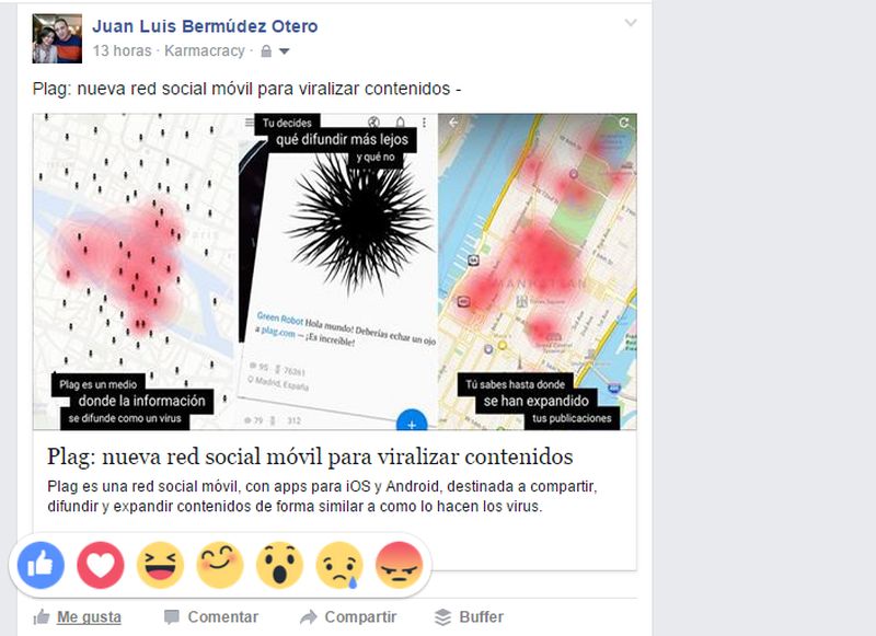 Facebook ya prueba los Emojis como opciones alternativas al "Me gusta"