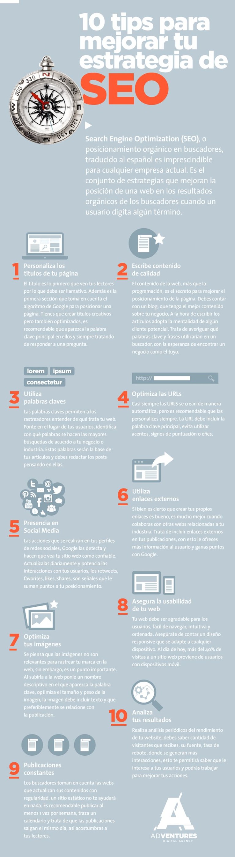 Los 10 Consejos Para Mejorar Tus Estrategias Seo Infografía