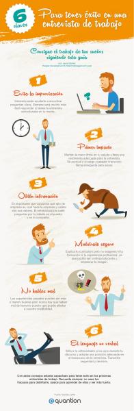 6 claves fundamentales para el éxito en una entrevista de trabajo (infografía)