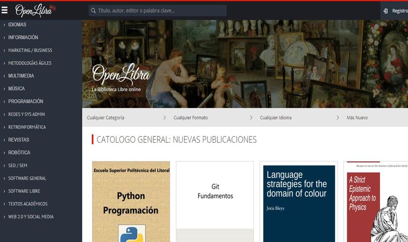 La Biblioteca online OpenLibra se renueva por completo