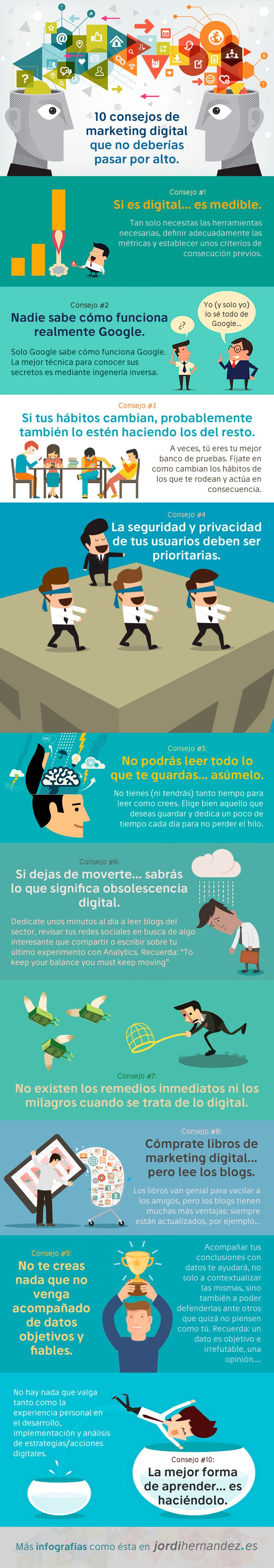 10 consejos para Marketing Digital que debes conocer (infografía)