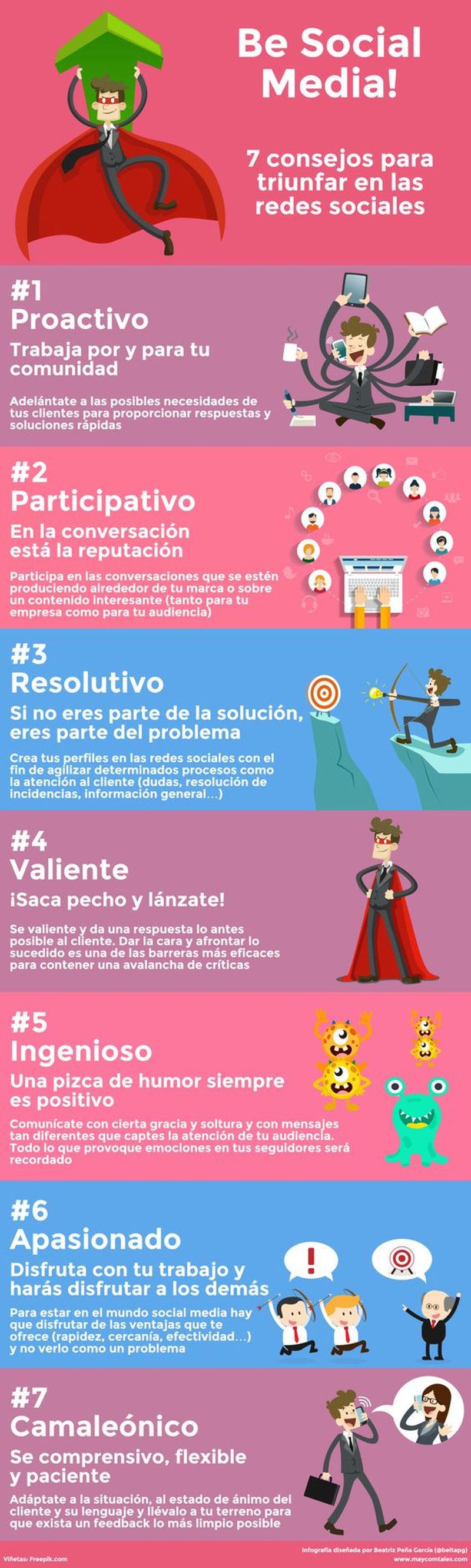 7 tips para el triunfo en las Redes Sociales (infografía)