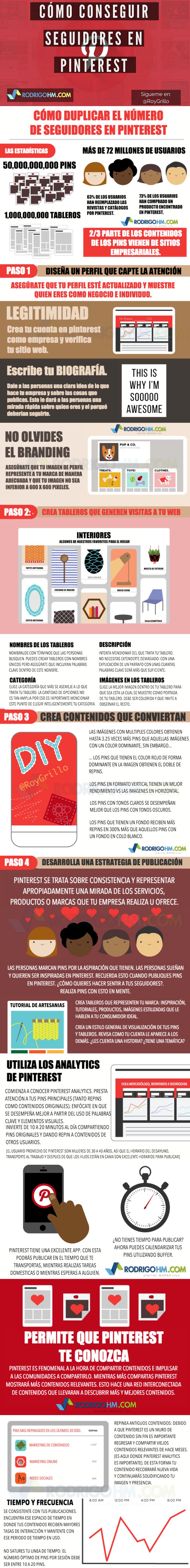 ¿Cómo ganar seguidores en Pinterest? (infografía)