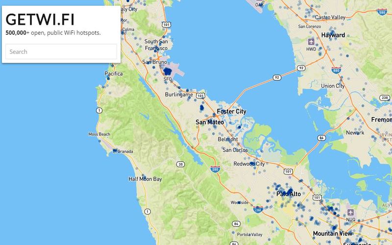 getWiFi: mapa con más de 500000 puntos WiFi gratuitos