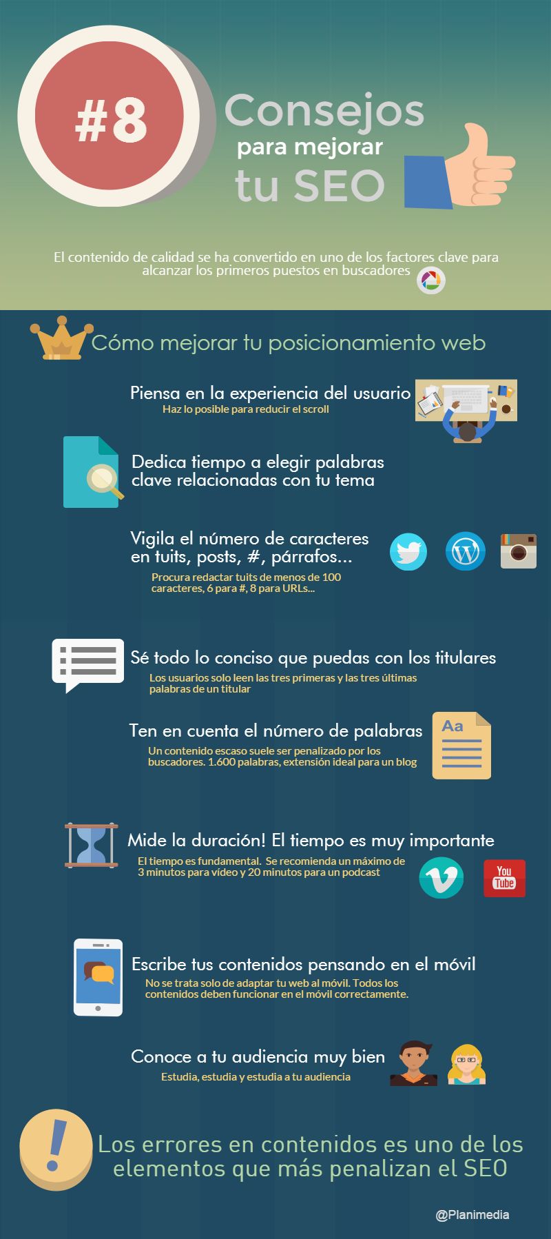 8 buenos consejos SEO para posicionar tu web