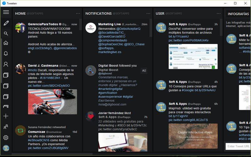 Tweeten: excelente cliente de Twitter de Escritorio