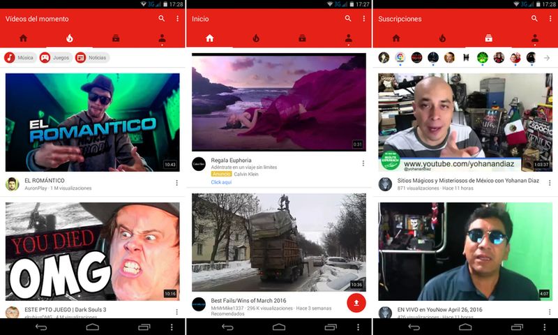 YouTube para móvil cambia su look y se vuelve más inteligente