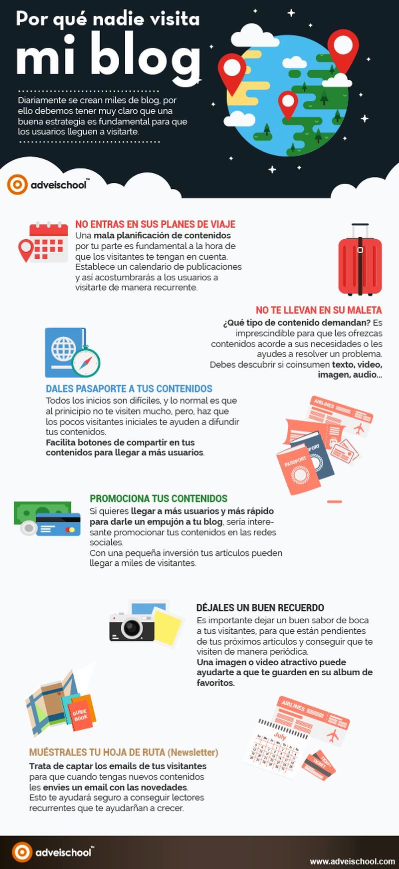 ¿Por qué no recibo visitas en mi Blog? (infografía)