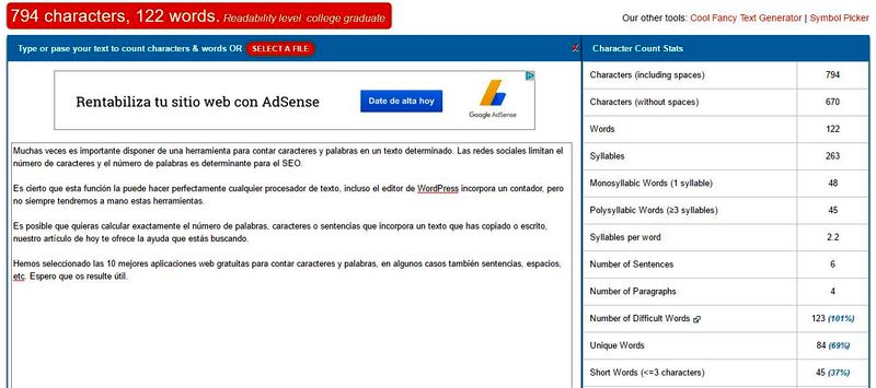 10 mejores aplicaciones web para contar caracteres y palabras en un texto